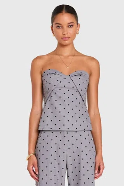 Amanda Uprichard Soho Top In Gray