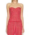 Amanda Uprichard Soho Top In Red