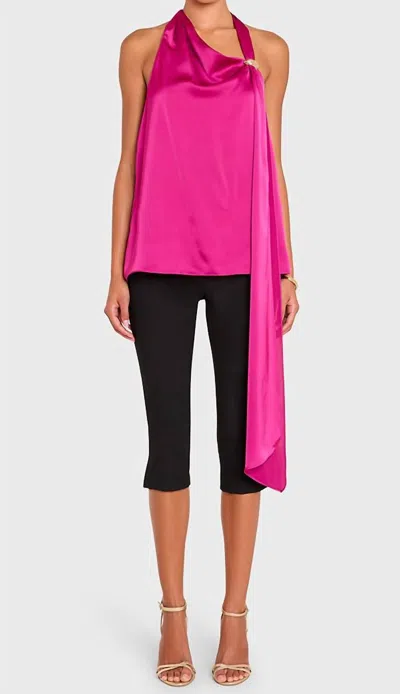 Amanda Uprichard Sonya Top In Juneberry In Pink