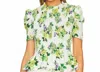 Amanda Uprichard Sorrenti Top In Veranda In Green