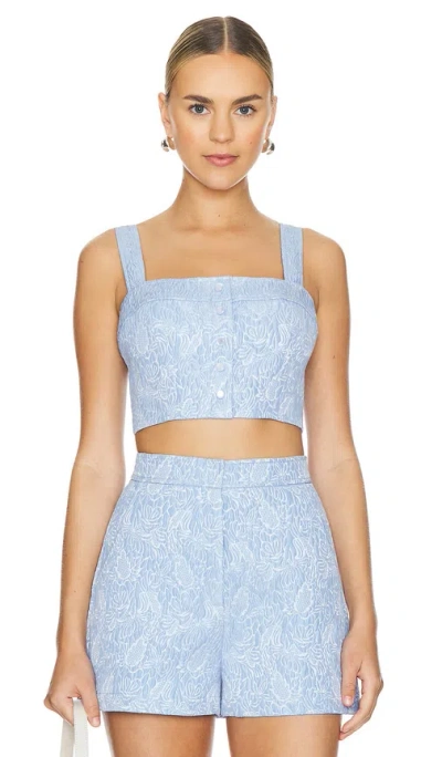 Amanda Uprichard Spade Top In Powder Blue