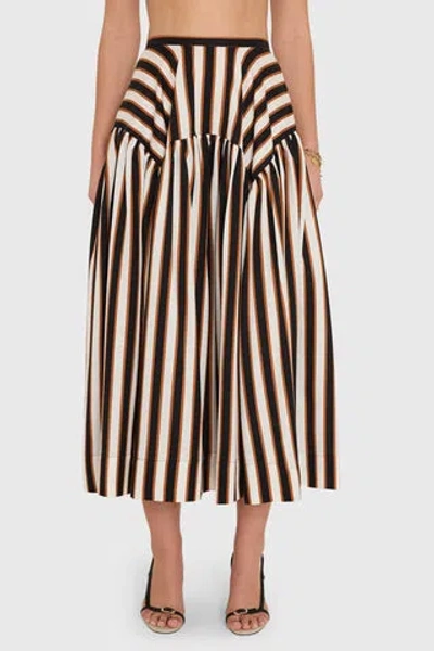 Amanda Uprichard Spencer Midi Skirt In Multi