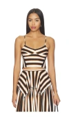 Amanda Uprichard Spencer Romper In Brown