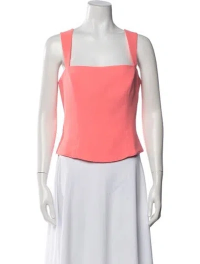 Pre-owned Amanda Uprichard Square Neckline Sleeveless Top In Pink