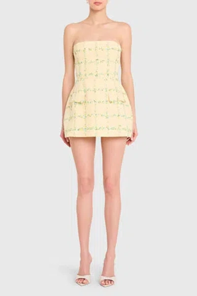AMANDA UPRICHARD STRAPLESS BETHANY SKORT ROMPER