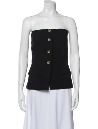 Pre-owned Amanda Uprichard Strapless Button-up Top In Multi