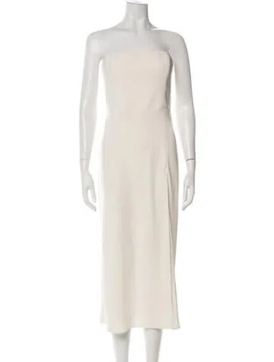 Pre-owned Amanda Uprichard Strapless Long Dress In Green