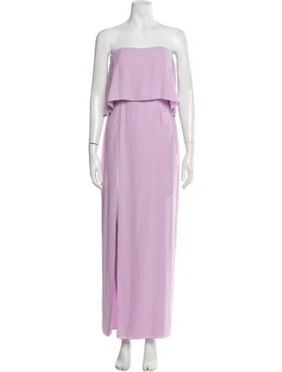 Pre-owned Amanda Uprichard Strapless Long Dress In Purple