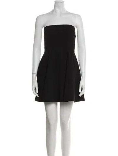 Pre-owned Amanda Uprichard Strapless Mini Dress In Black
