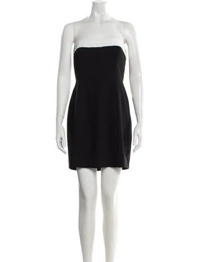 Pre-owned Amanda Uprichard Strapless Mini Dress In Black