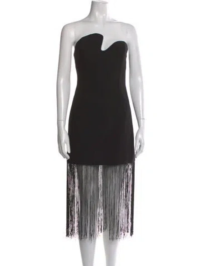 Pre-owned Amanda Uprichard Strapless Mini Dress In Black