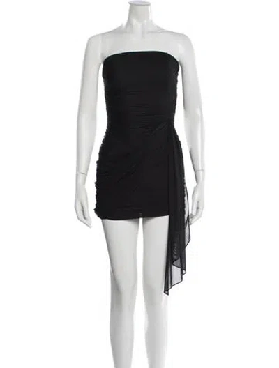 Pre-owned Amanda Uprichard Strapless Mini Dress In Black