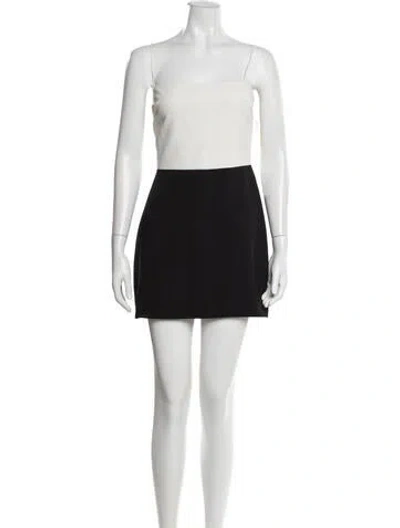 Pre-owned Amanda Uprichard Strapless Mini Dress In Black