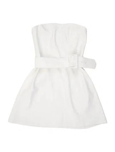 Pre-owned Amanda Uprichard Strapless Mini Dress In Neutral
