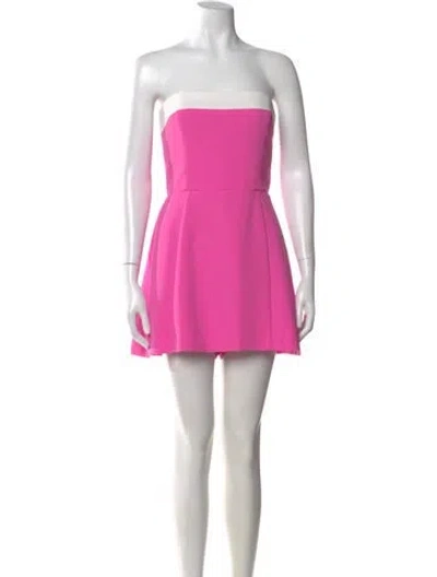 Pre-owned Amanda Uprichard Strapless Mini Dress In Pink