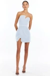 Amanda Uprichard X Revolve Strapless Puzzle Mini Dress In Arctic,white