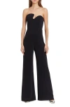 Amanda Uprichard Strapless Puzzle Jumpsuit In Black
