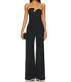 Amanda Uprichard Strapless Puzzle Jumpsuit In Black