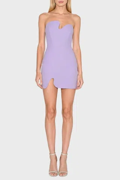 Amanda Uprichard Strapless Puzzle Mini Dress In Purple