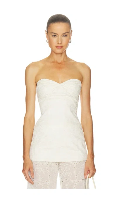 Amanda Uprichard Strapless Soho Tunic In White