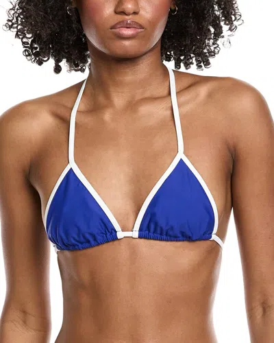 Amanda Uprichard Sunnie Bikini Top In Blue
