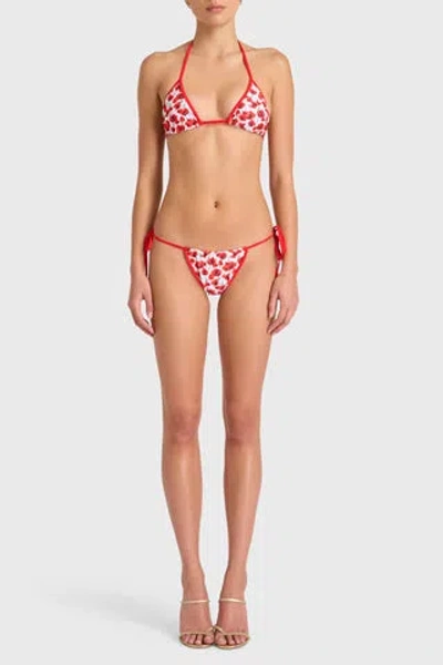 Amanda Uprichard Sunnie Bikini Top In Poppy Field