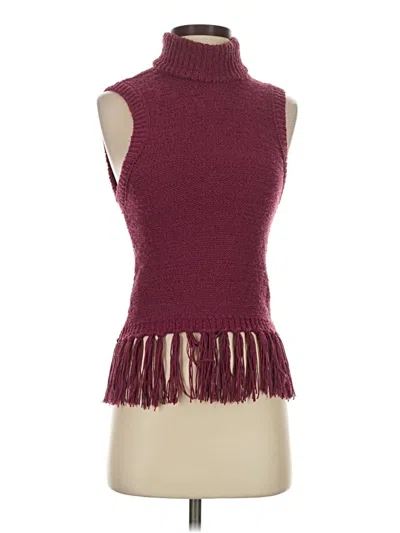 Pre-owned Amanda Uprichard Sweater Vest In Burgundy