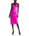 Amanda Uprichard Sydney Silk Dress In Hot Pink