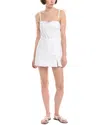 Amanda Uprichard Taylor Denim Skort Romper In White