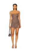 Amanda Uprichard Taylor Skort Romper In Brown