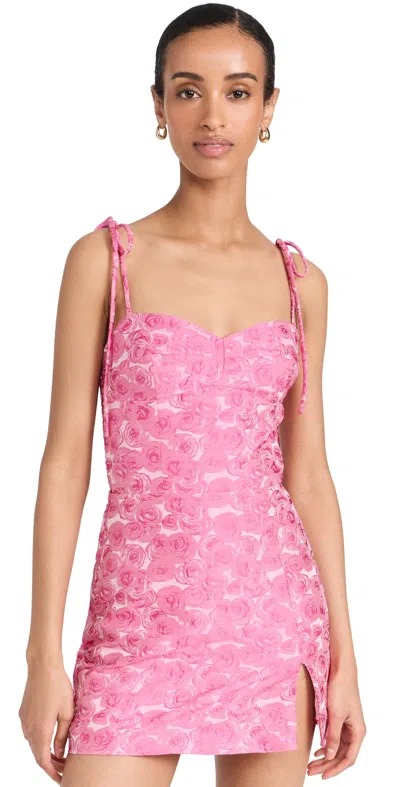 Amanda Uprichard Taylor Skort Romper Jacquard Pink