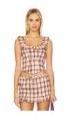 Amanda Uprichard Teddy Top In Multi
