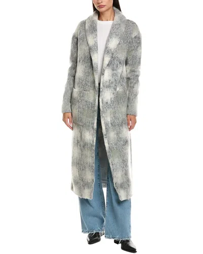 Amanda Uprichard Terrance Wool-blend Coat In Gray