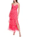 Amanda Uprichard Thaddea Maxi Dress In Pink