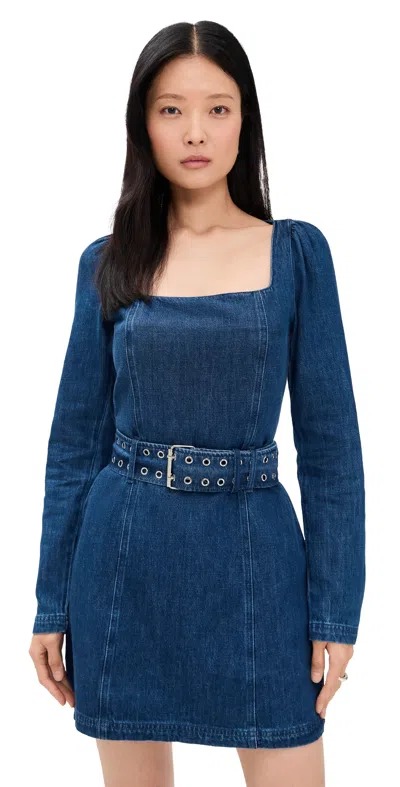 Amanda Uprichard Thalia Dress True Blue Wash