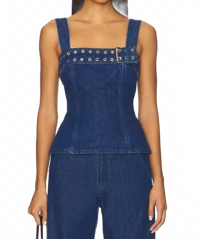 Amanda Uprichard Thalia Top In Blue