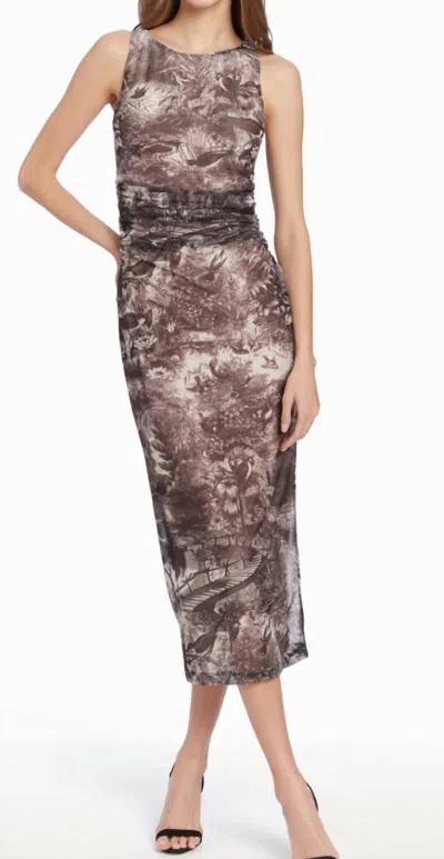 Amanda Uprichard Tiffany Sleeveless Mesh Dress In Sparrow