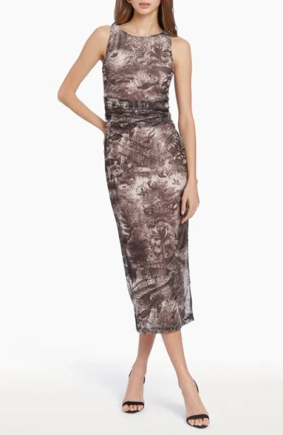 Amanda Uprichard Tiffany Sleeveless Stretch Cocktail Dress In Sparrow