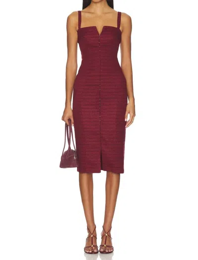 Amanda Uprichard Tisha Midi Dress In Russet In Gray