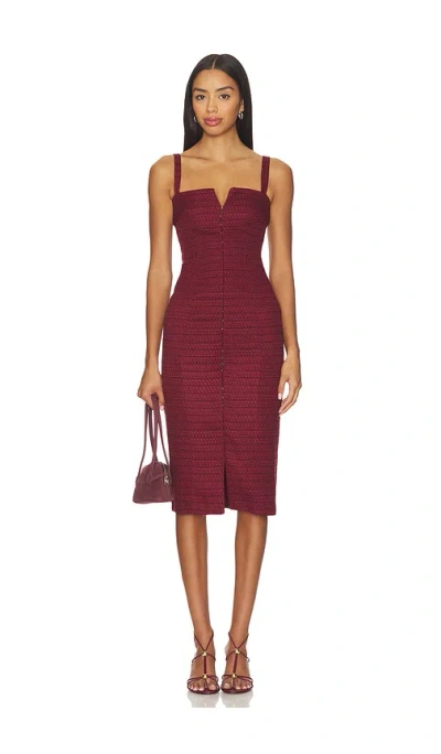 Amanda Uprichard Tisha Dress In Red