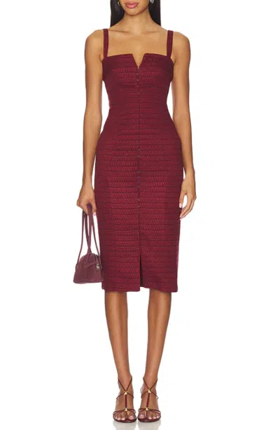 Amanda Uprichard Tisha Midi Dress In Russet In Red