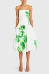 Amanda Uprichard Tivoli Dress In White And Green In White