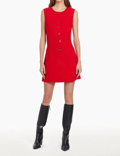 Amanda Uprichard Tori Dress In Ruby In Pink
