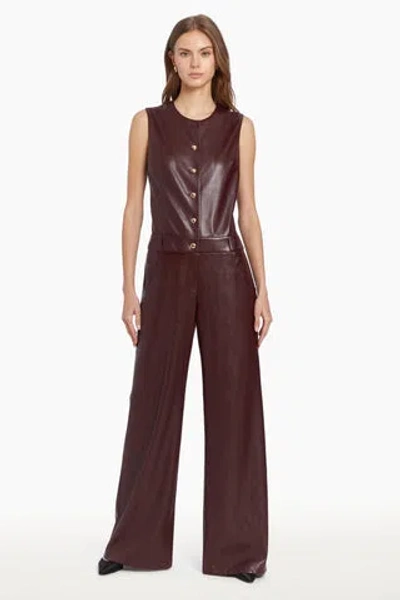 Amanda Uprichard Tori Jumpsuit In Russet