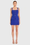 Amanda Uprichard Travis Skort Romper In Blue