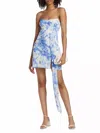 Amanda Uprichard Women's Treasure Strapless Draped Minidress In Blue