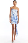 Amanda Uprichard Women's Treasure Strapless Draped Minidress In Splash