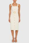 Amanda Uprichard Uptown Midi Dress In Ecru In White