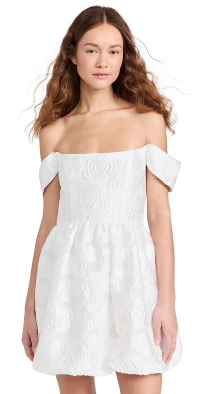 Amanda Uprichard Valentina Dress In Jacquard White