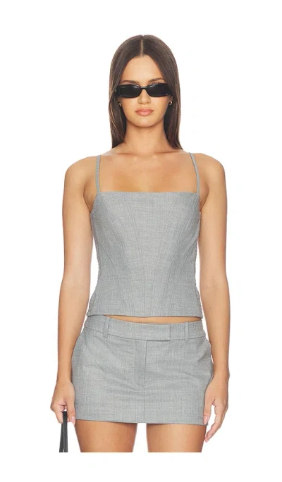 Amanda Uprichard Valerie Top In Gray